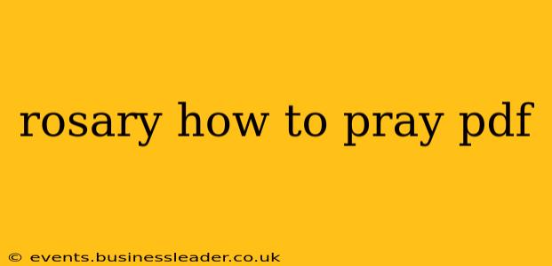 rosary how to pray pdf