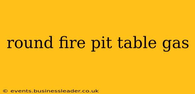 round fire pit table gas