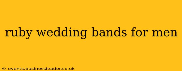 ruby wedding bands for men