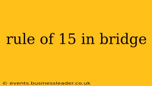 rule of 15 in bridge