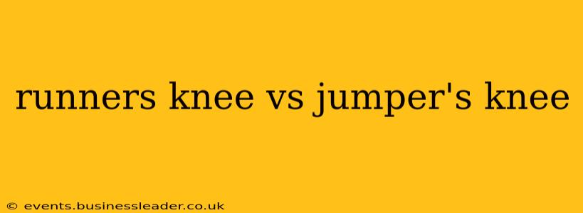 runners knee vs jumper's knee