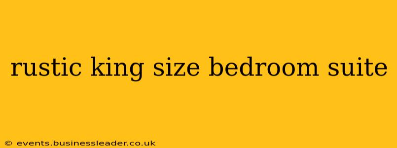 rustic king size bedroom suite