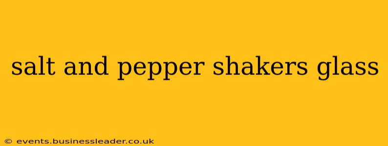 salt and pepper shakers glass