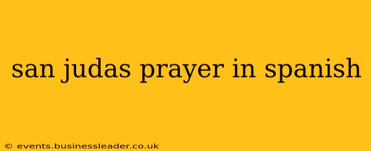 san judas prayer in spanish