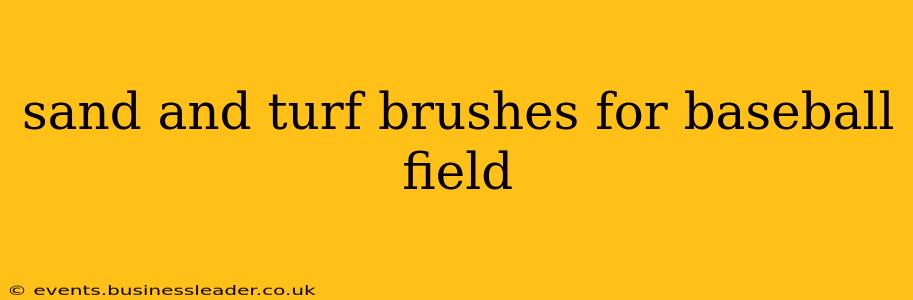 sand and turf brushes for baseball field