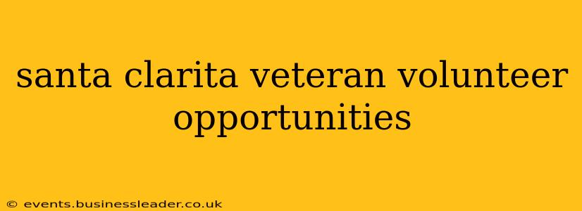 santa clarita veteran volunteer opportunities