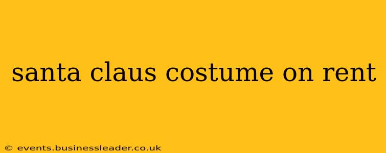 santa claus costume on rent