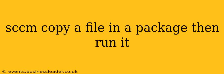 sccm copy a file in a package then run it