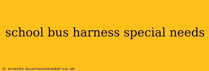 school bus harness special needs