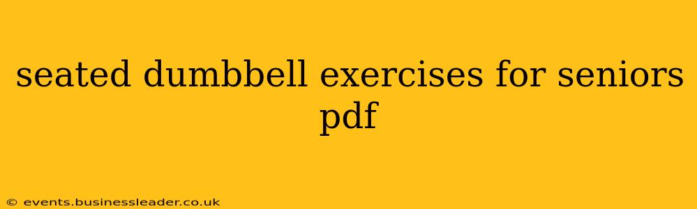 seated dumbbell exercises for seniors pdf