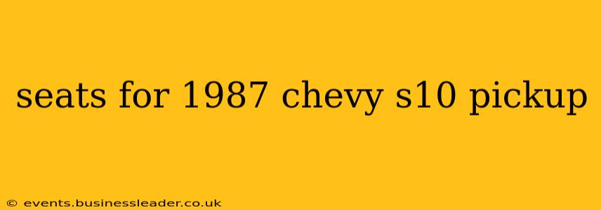 seats for 1987 chevy s10 pickup