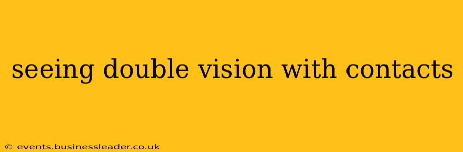 seeing double vision with contacts