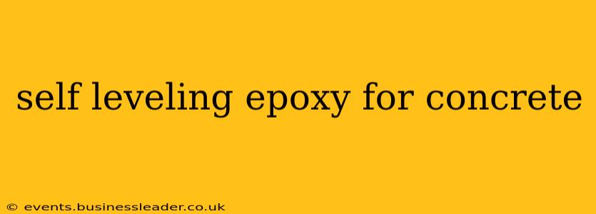 self leveling epoxy for concrete