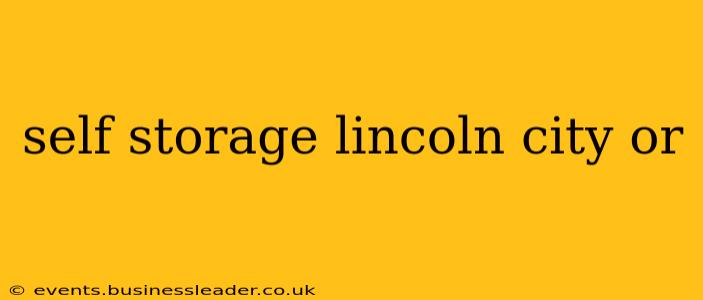 self storage lincoln city or