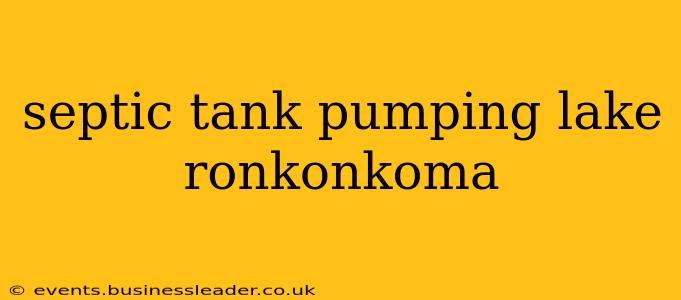 septic tank pumping lake ronkonkoma