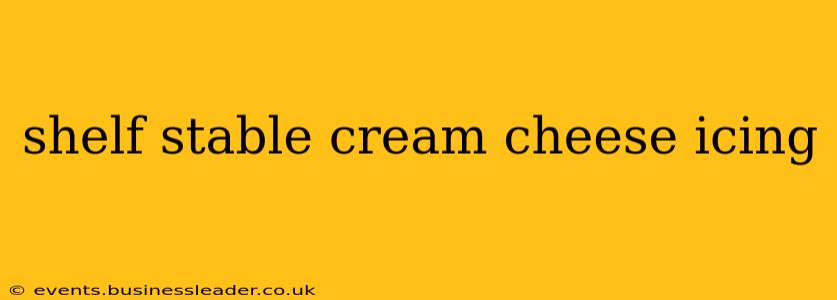shelf stable cream cheese icing