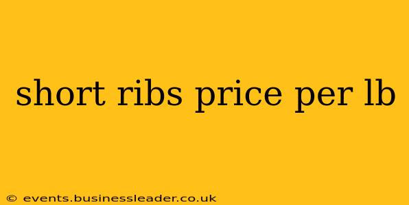 short ribs price per lb