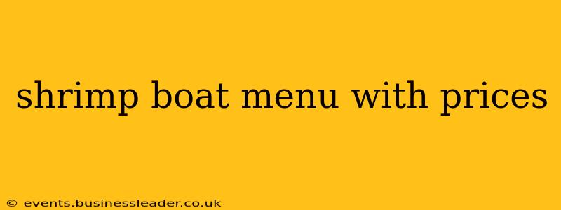 shrimp boat menu with prices