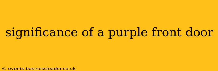 significance of a purple front door