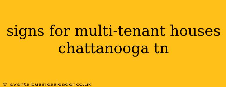 signs for multi-tenant houses chattanooga tn
