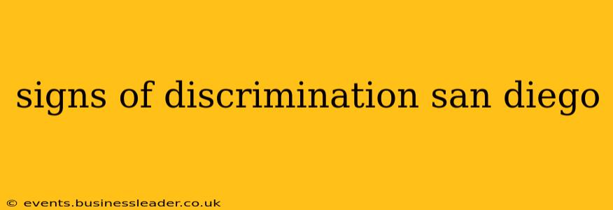 signs of discrimination san diego