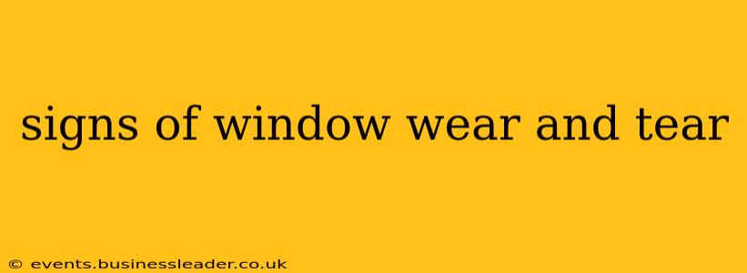 signs of window wear and tear