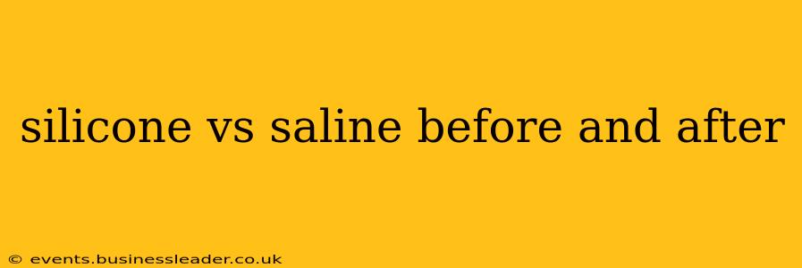 silicone vs saline before and after
