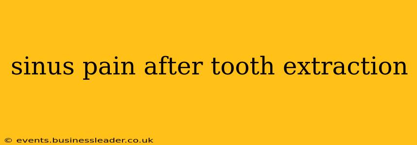 sinus pain after tooth extraction