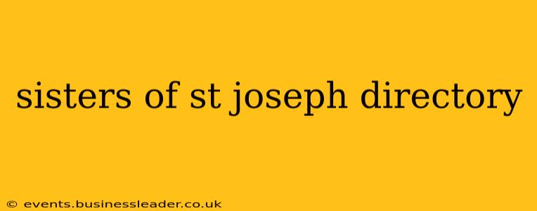 sisters of st joseph directory