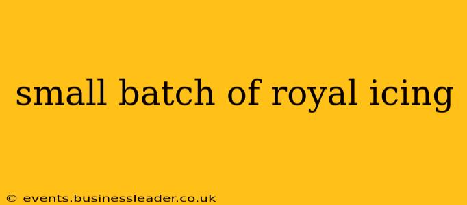 small batch of royal icing