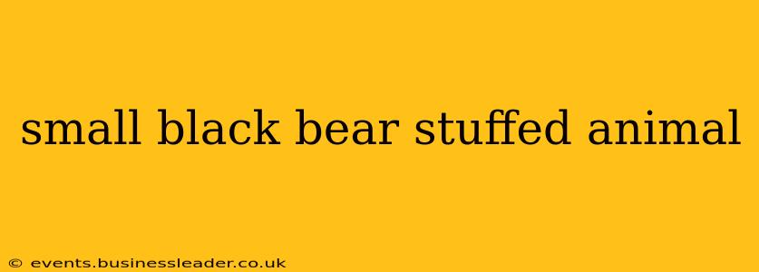 small black bear stuffed animal