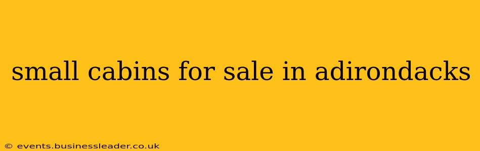 small cabins for sale in adirondacks