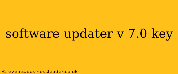 software updater v 7.0 key