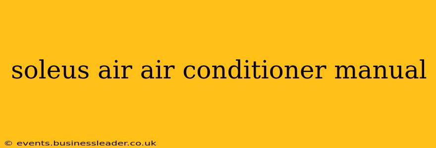 soleus air air conditioner manual