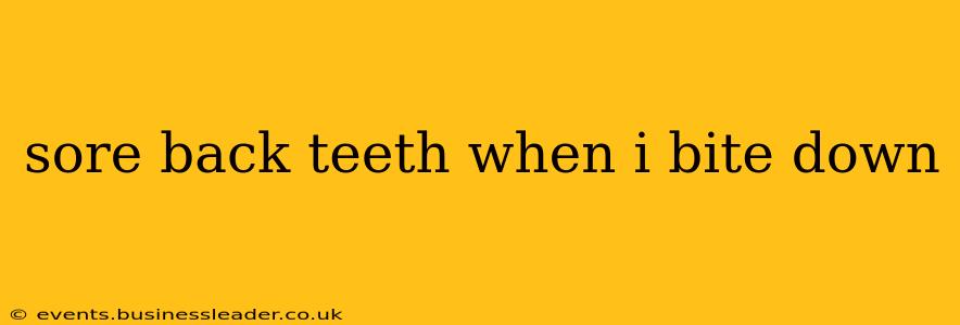 sore back teeth when i bite down
