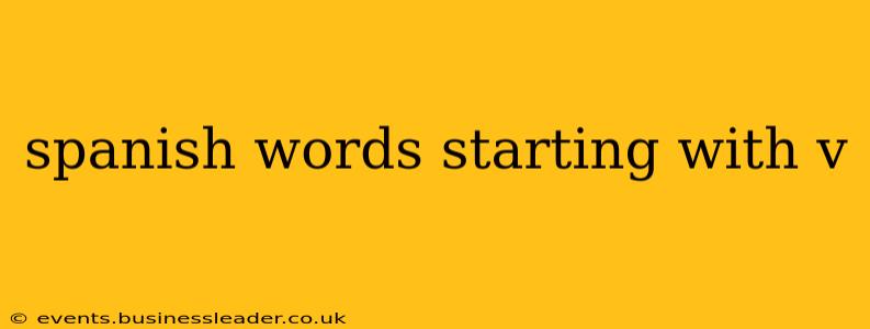 spanish words starting with v