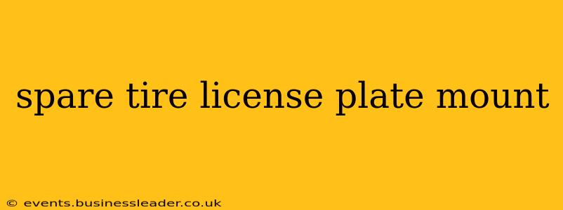 spare tire license plate mount