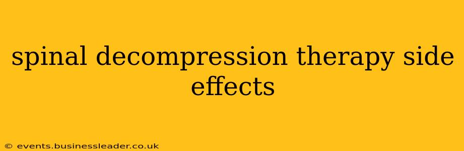 spinal decompression therapy side effects