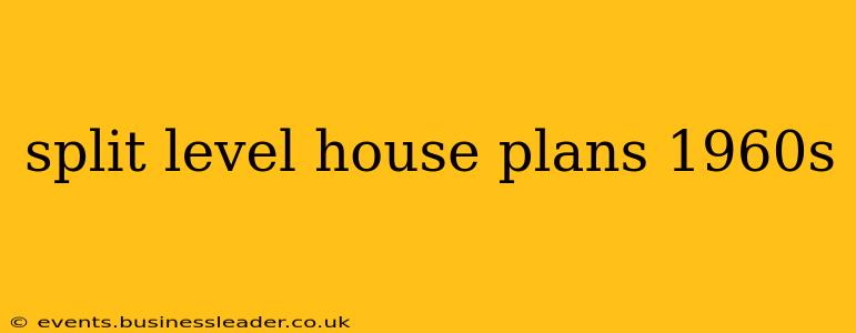 split level house plans 1960s