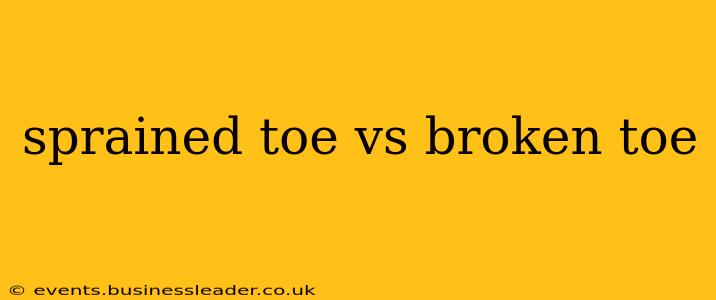sprained toe vs broken toe