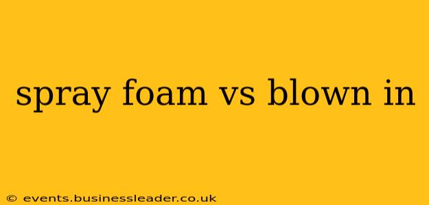 spray foam vs blown in