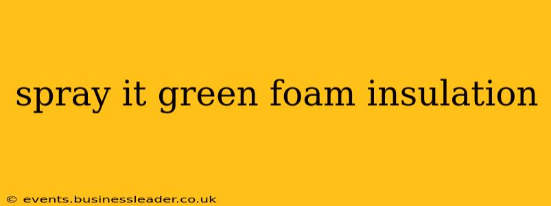 spray it green foam insulation