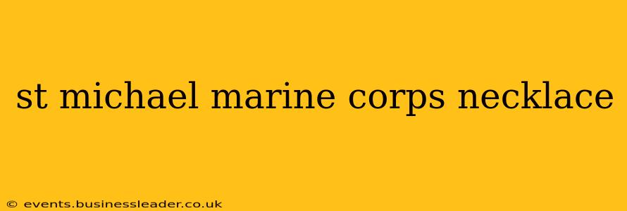 st michael marine corps necklace
