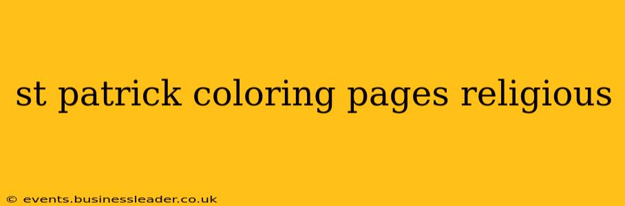 st patrick coloring pages religious