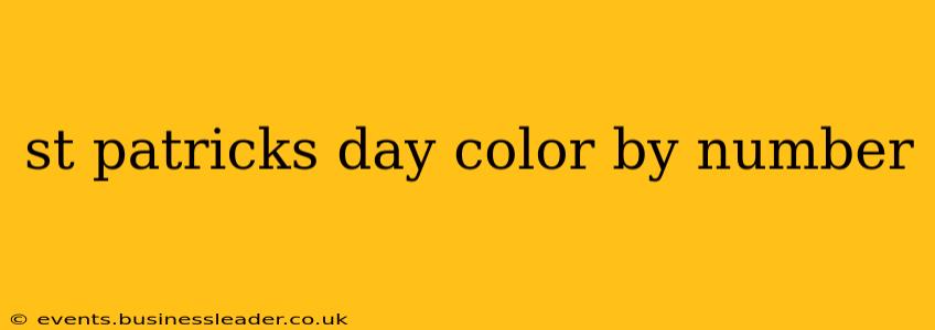 st patricks day color by number