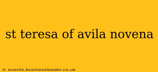 st teresa of avila novena
