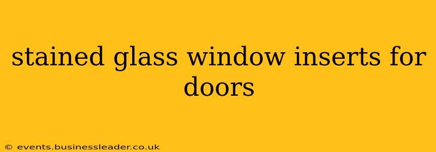 stained glass window inserts for doors
