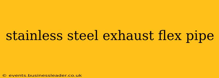 stainless steel exhaust flex pipe