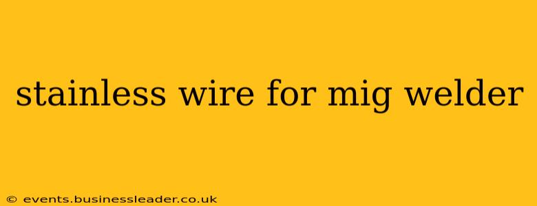 stainless wire for mig welder