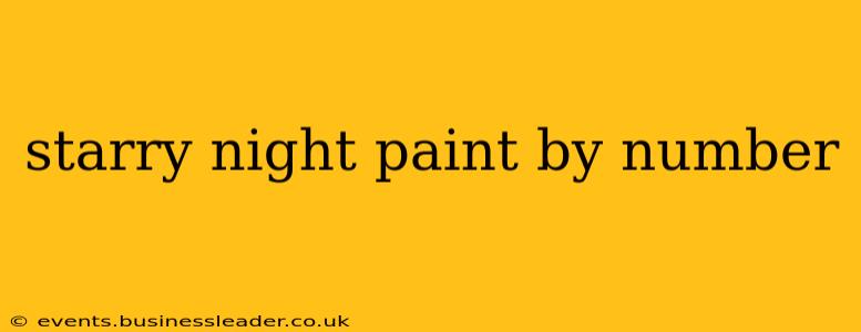 starry night paint by number